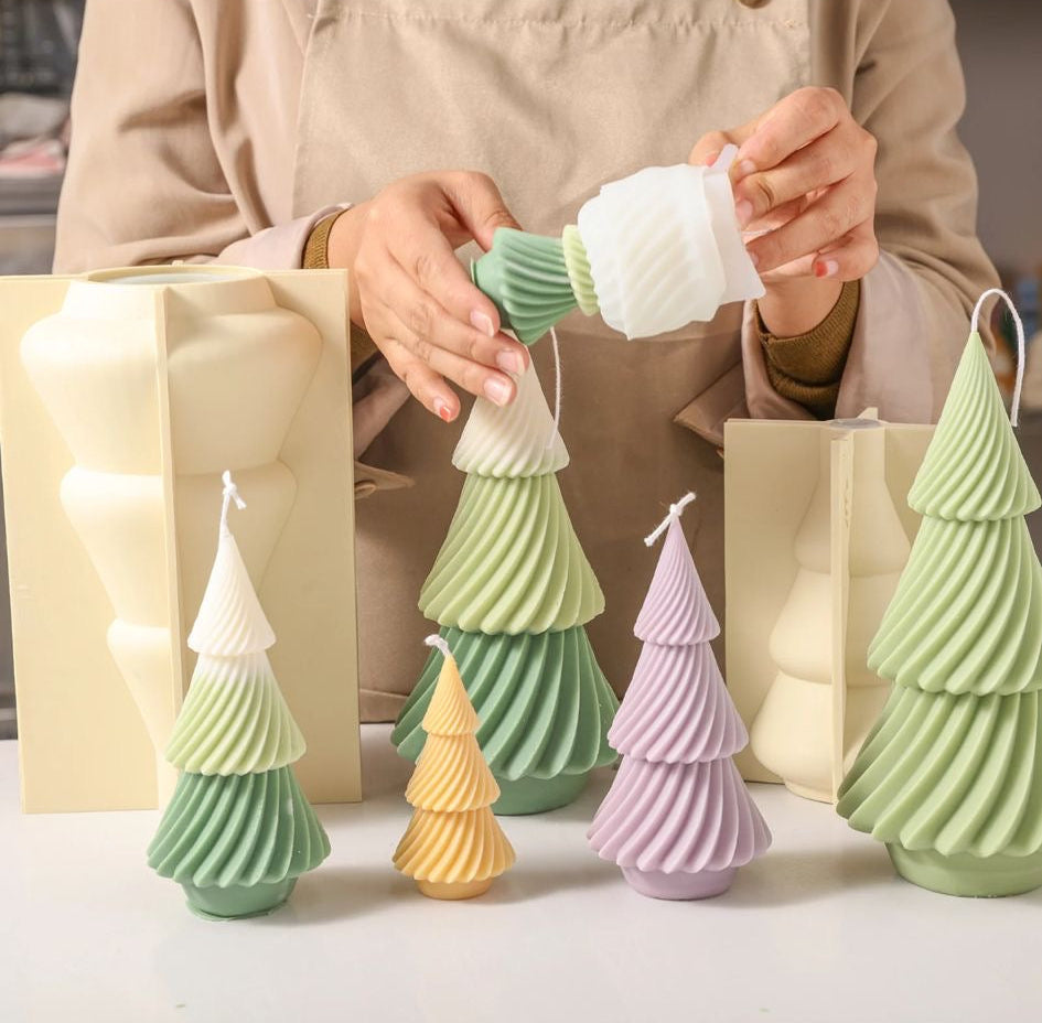 Customisable Christmas Tree Candle Set
