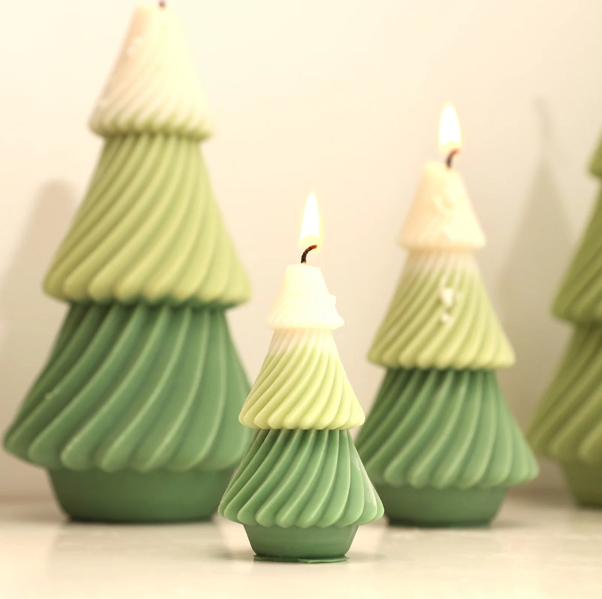 Customisable Christmas Tree Candle Set