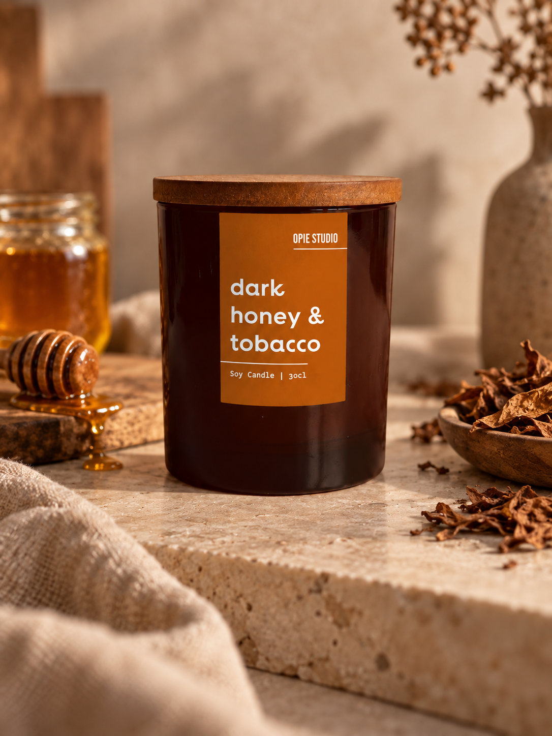 Dark Honey & Tobacco Candle