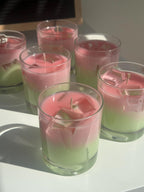 Iced Strawberry Vanilla Matcha Latte Candle