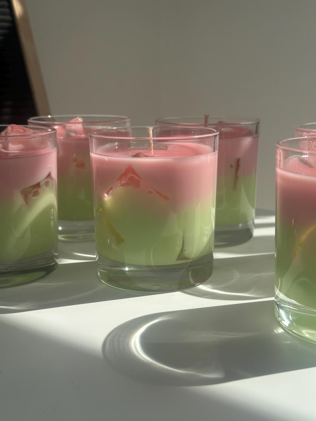 Iced Strawberry Vanilla Matcha Latte Candle